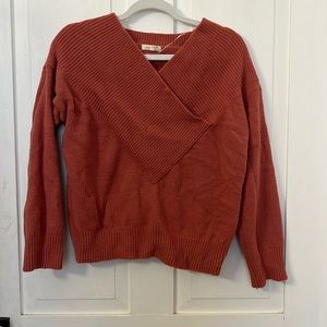 Cross front sweater